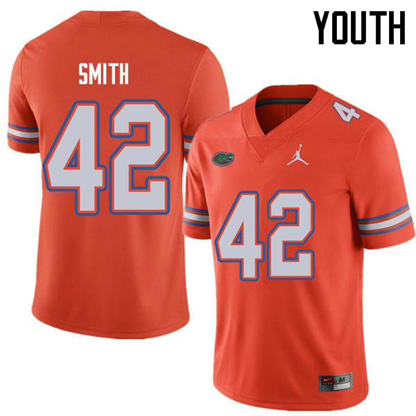 Jordan Brand Youth #42 Jordan Smith Florida Gators College Football Jerseys Sale-Orange - Click Image to Close